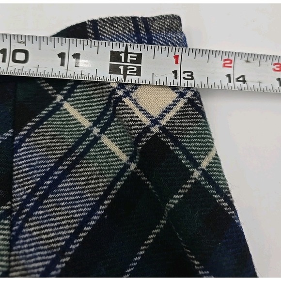 1960's Vtg PENDLETON Wool PLAID A-LINE Dark Academia Preppy Casual Chic SKIRT-10 - Picture 6 of 11